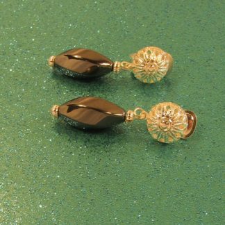 Twisted Hemalyke Silver filigree clip on earrings