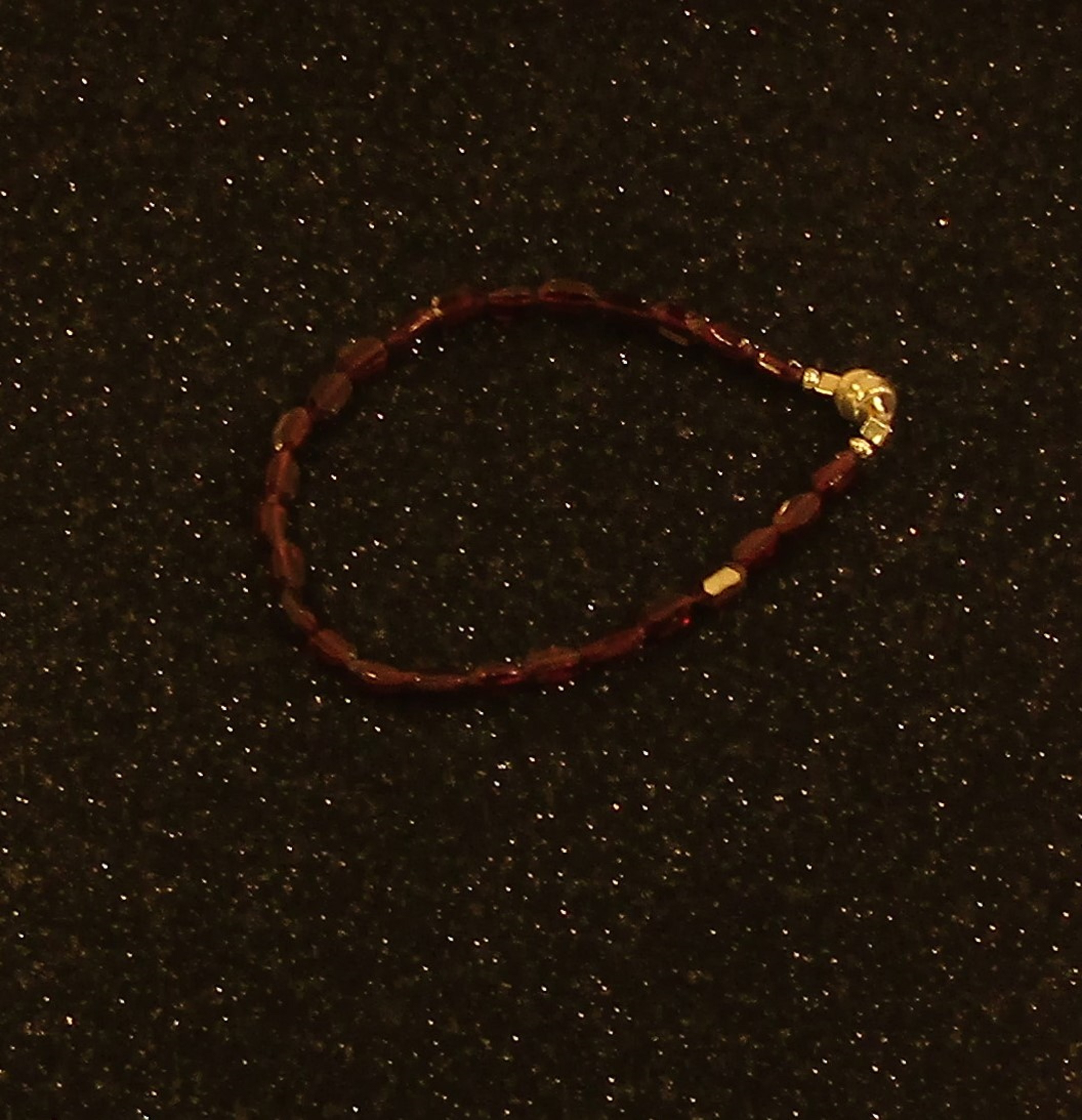 Faceted Red Garnet gemstone Bracelet with Magnetic Clasp