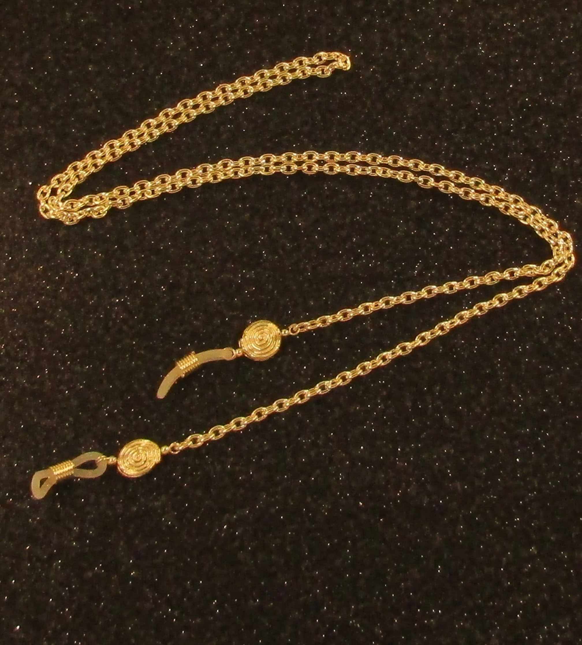 Silver Swirls with Silver Chain Eyeglass Lanyard