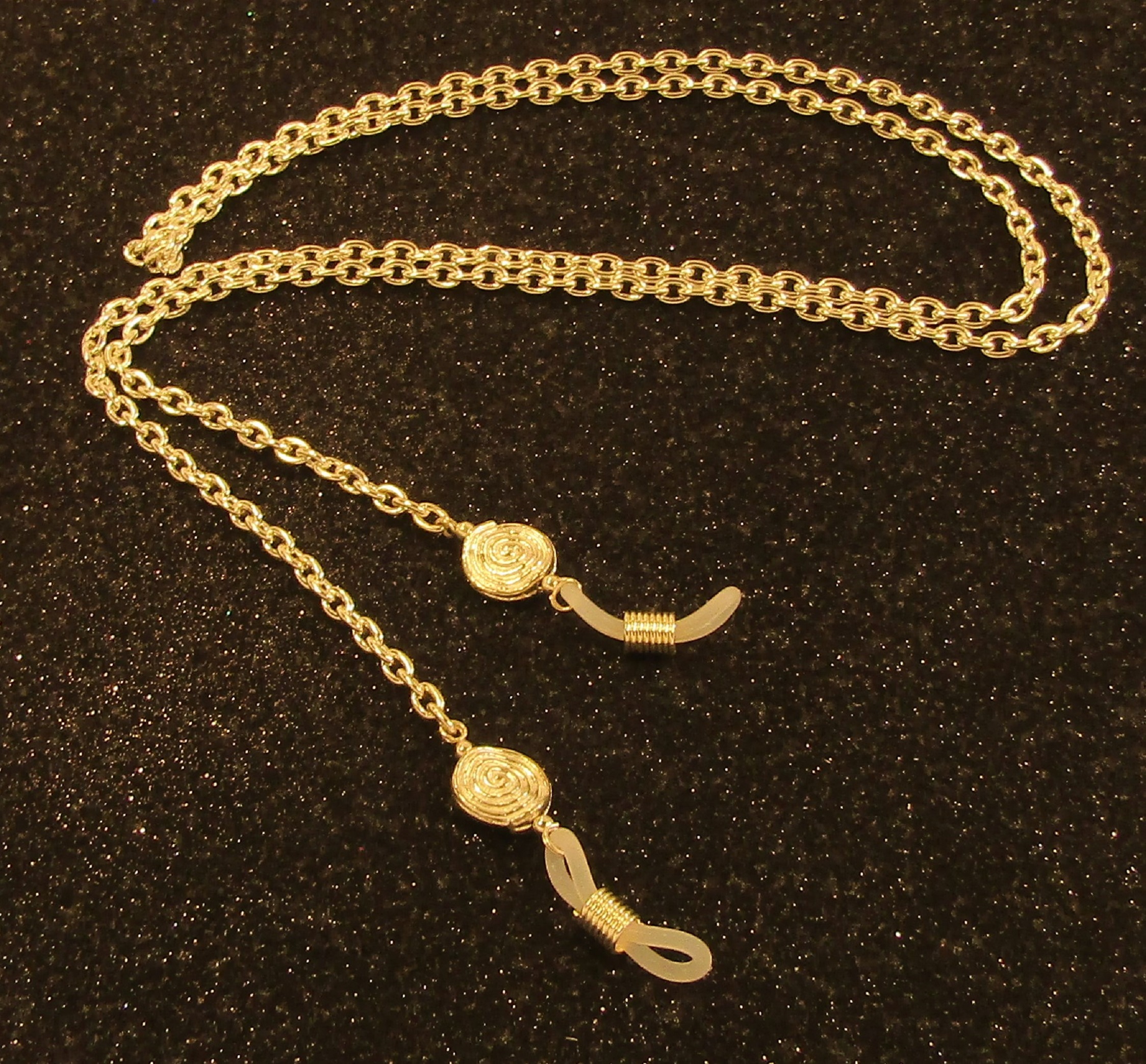 Silver Swirls with Silver Chain Eyeglass Lanyard