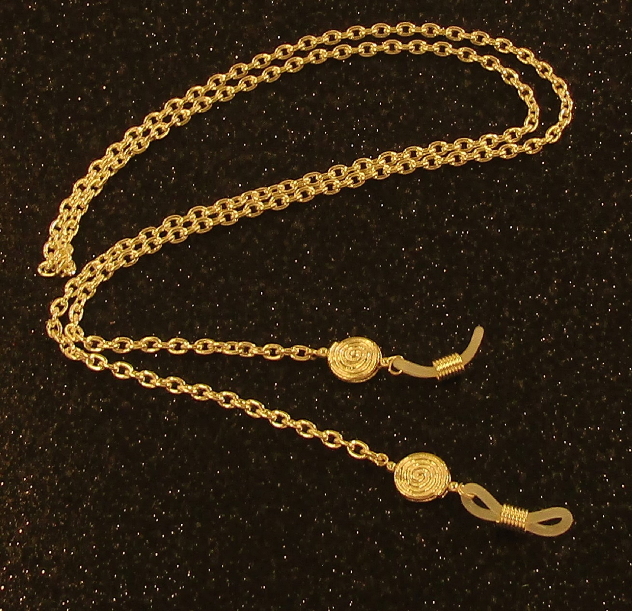 Silver Swirls with Silver Chain Eyeglass Lanyard