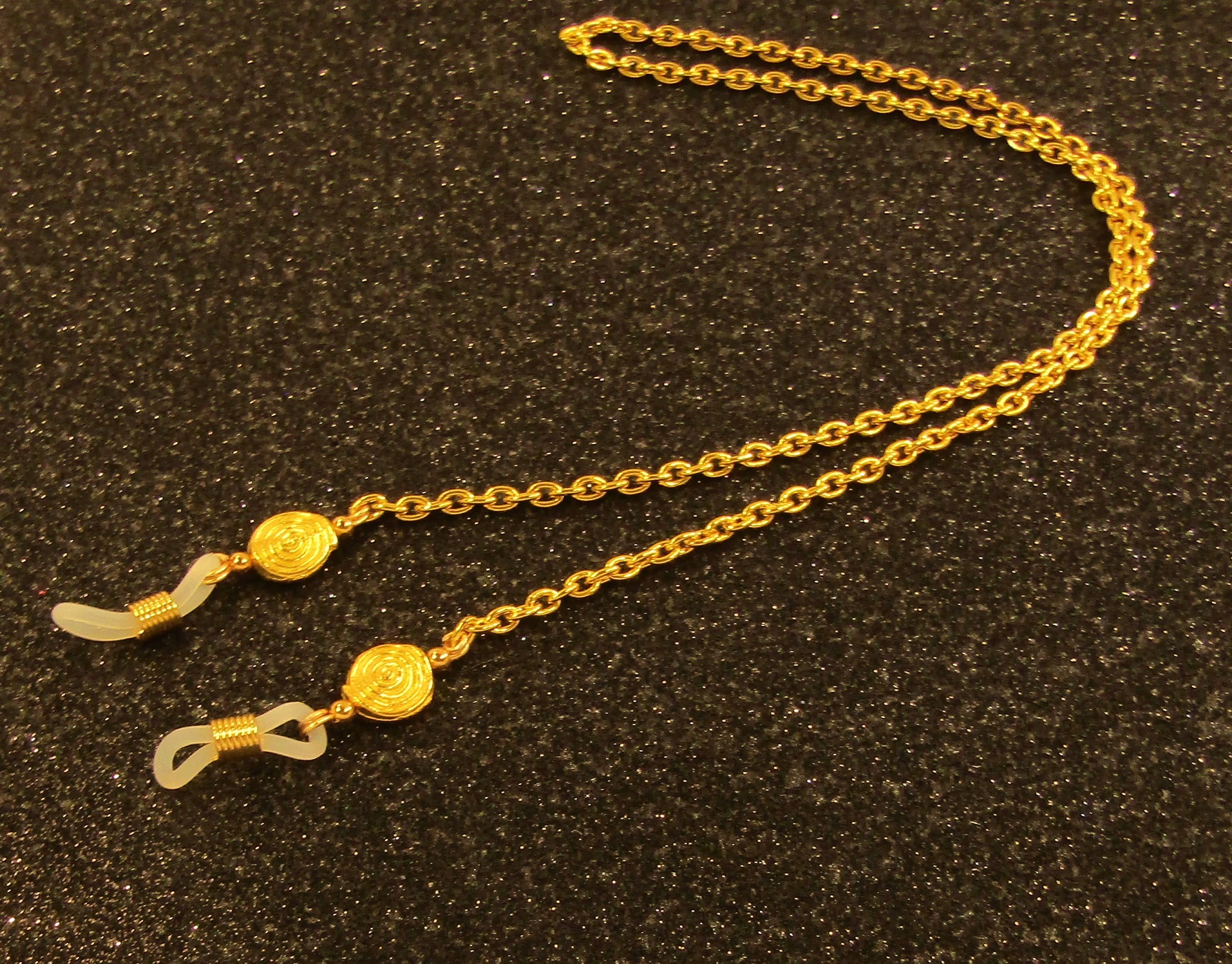 Gold Swirls with Gold Chain Eyeglass Lanyard