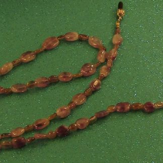 Amethyst Oval beads Eye Glass Lanyard