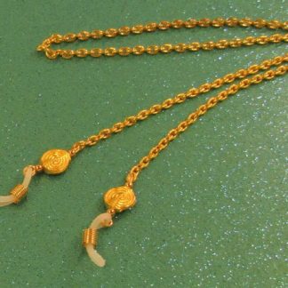Gold Swirls and Gold Chain eyeglass lanyard