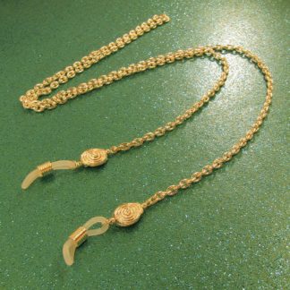 silver swirls and silver chain eyeglass lanyard