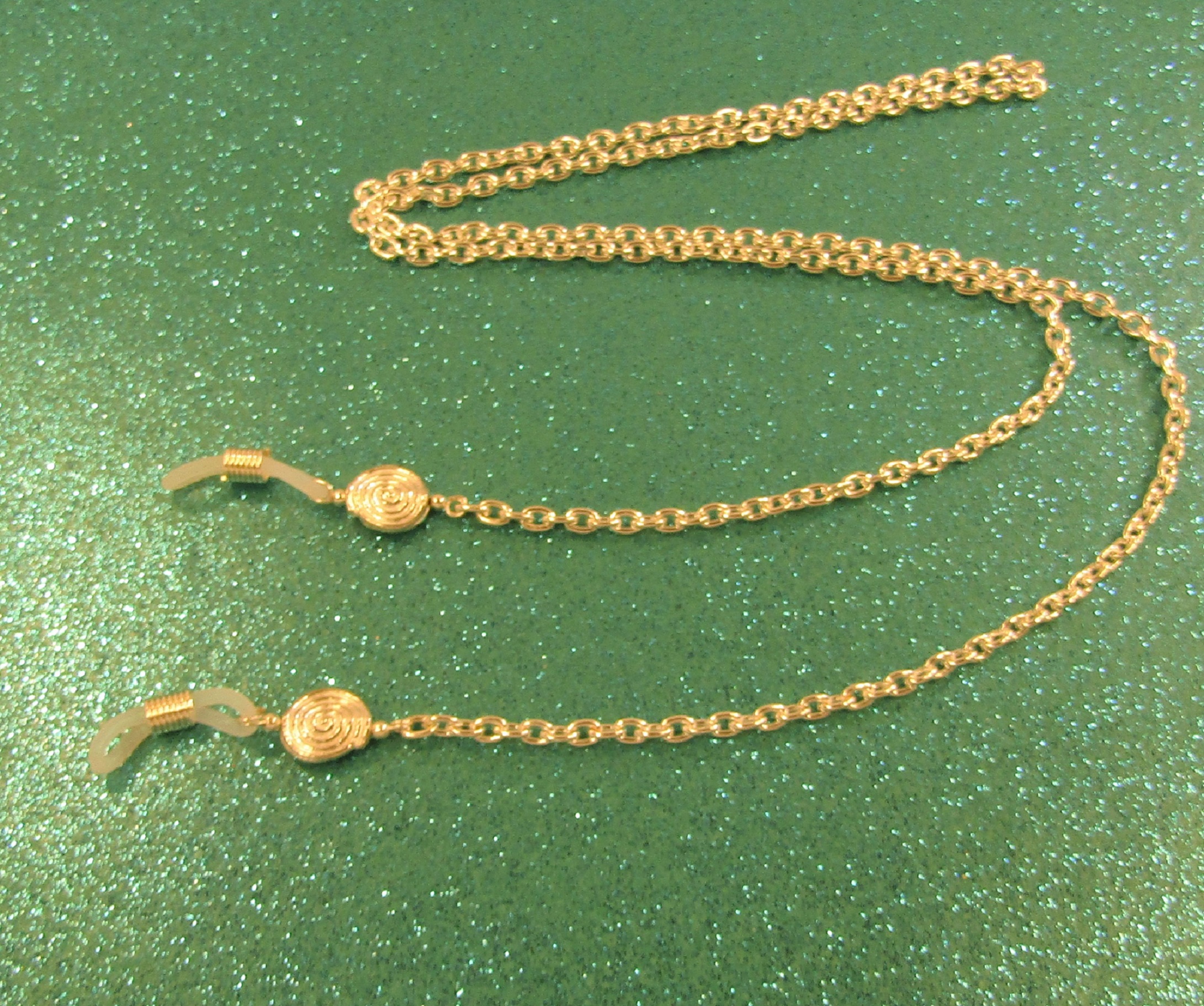 Silver Swirls with Silver Chain Eyeglass Lanyard