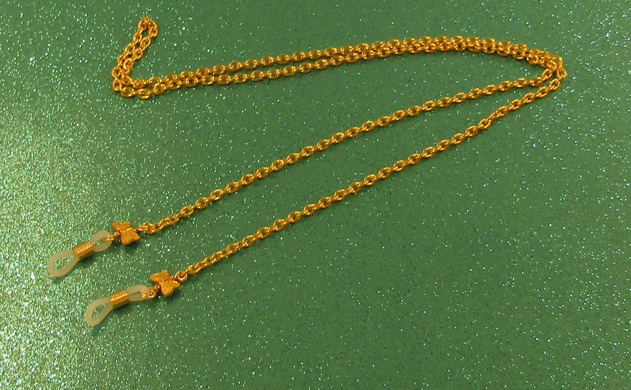 Gold Butterfly and gold chain eyeglass lanyard