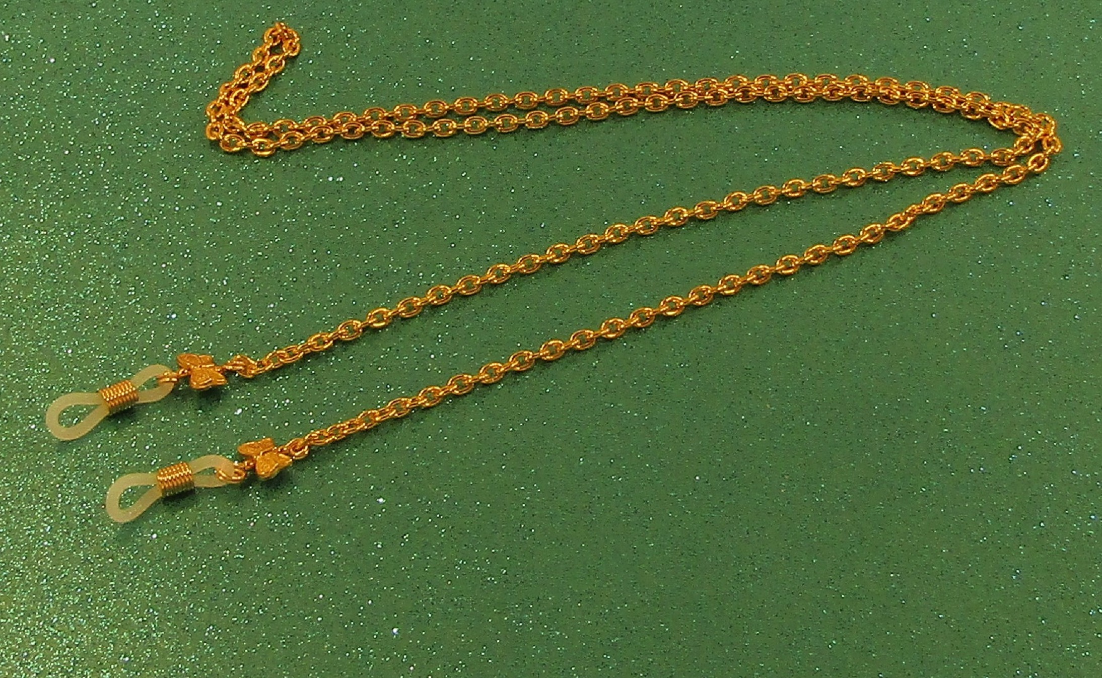 Gold Butterfly and gold chain eyeglass lanyard