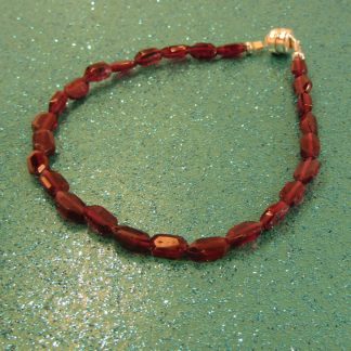 Faceted Hex Garnet Bracelet