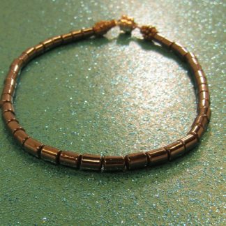 Black Hemalyke and silver beads Bracelet