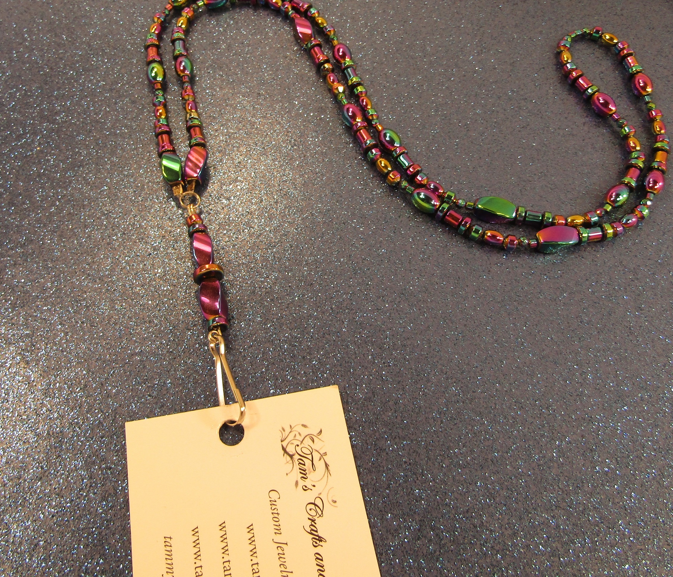 Rainbow Hemalyke Badge Holder Necklace Lanyard